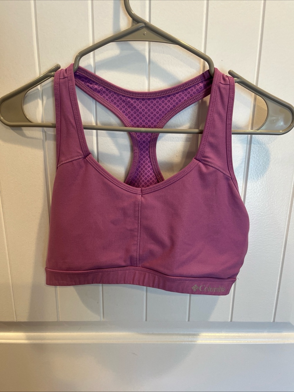 Columbia Purple Racerback Sports Bra - Mauve Tone